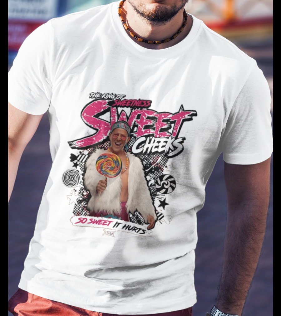 The King Of Sweetness Sweet Cheeks So Sweet It Hurts Lollipop Fur Jacket T-Shirt