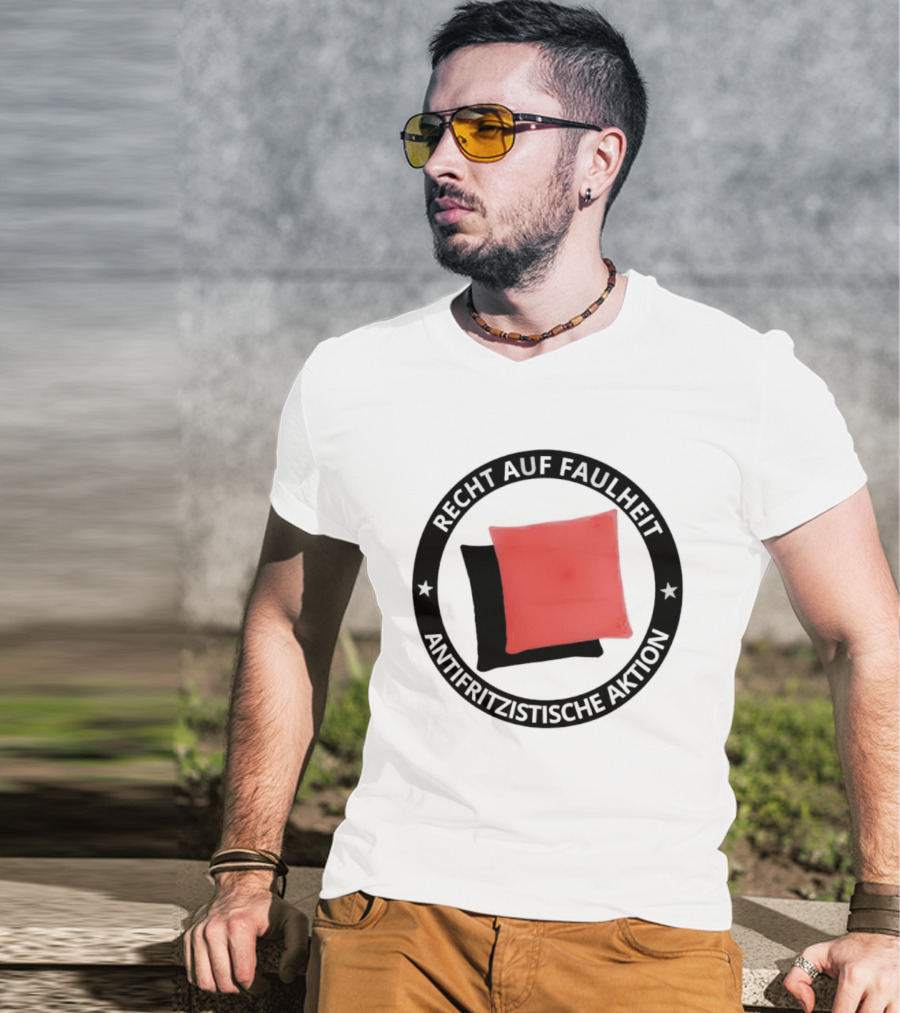 Recht Auf Faulheit Antifritzistische Aktion Rotes Kissen T-Shirt
