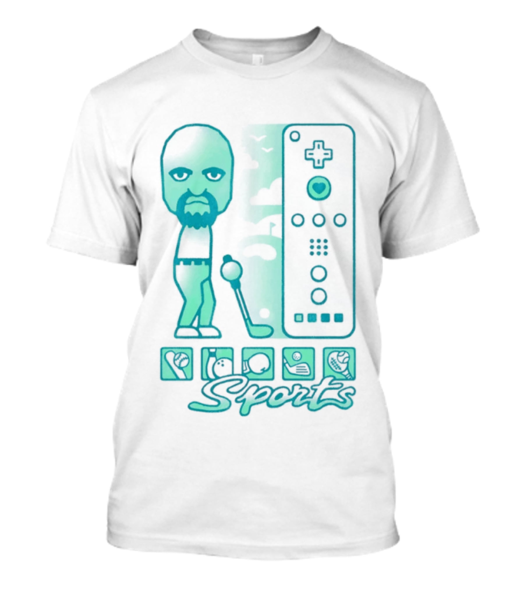 Wii Sports Matt Iconic Character Mii Brawler Bowling Champion T-Shirt