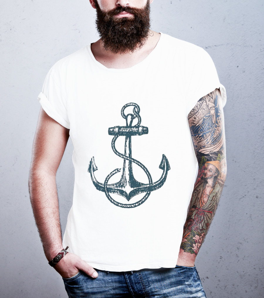 Netflix Here The Whole Time Diego Lira Caio Nautical Anchor T-Shirt