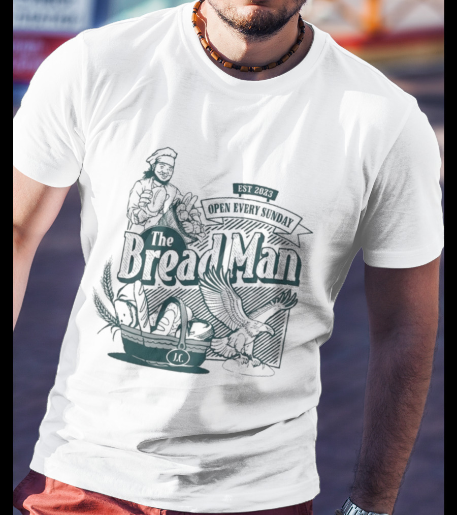 The Bread Man Open Every Sunday Vintage Bakery T-Shirt