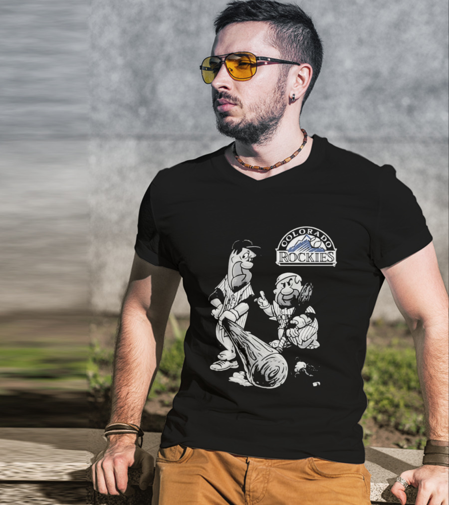 Colorado Rockies 2026 Flintstones Baseball T-Shirt