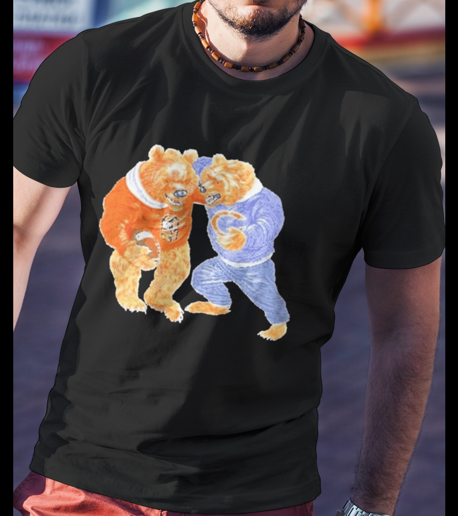 2026 Rome Odunze Bears With Football Fight T-Shirt
