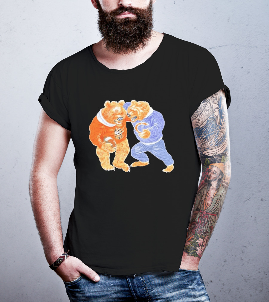 2026 Rome Odunze Bears With Football Fight T-Shirt