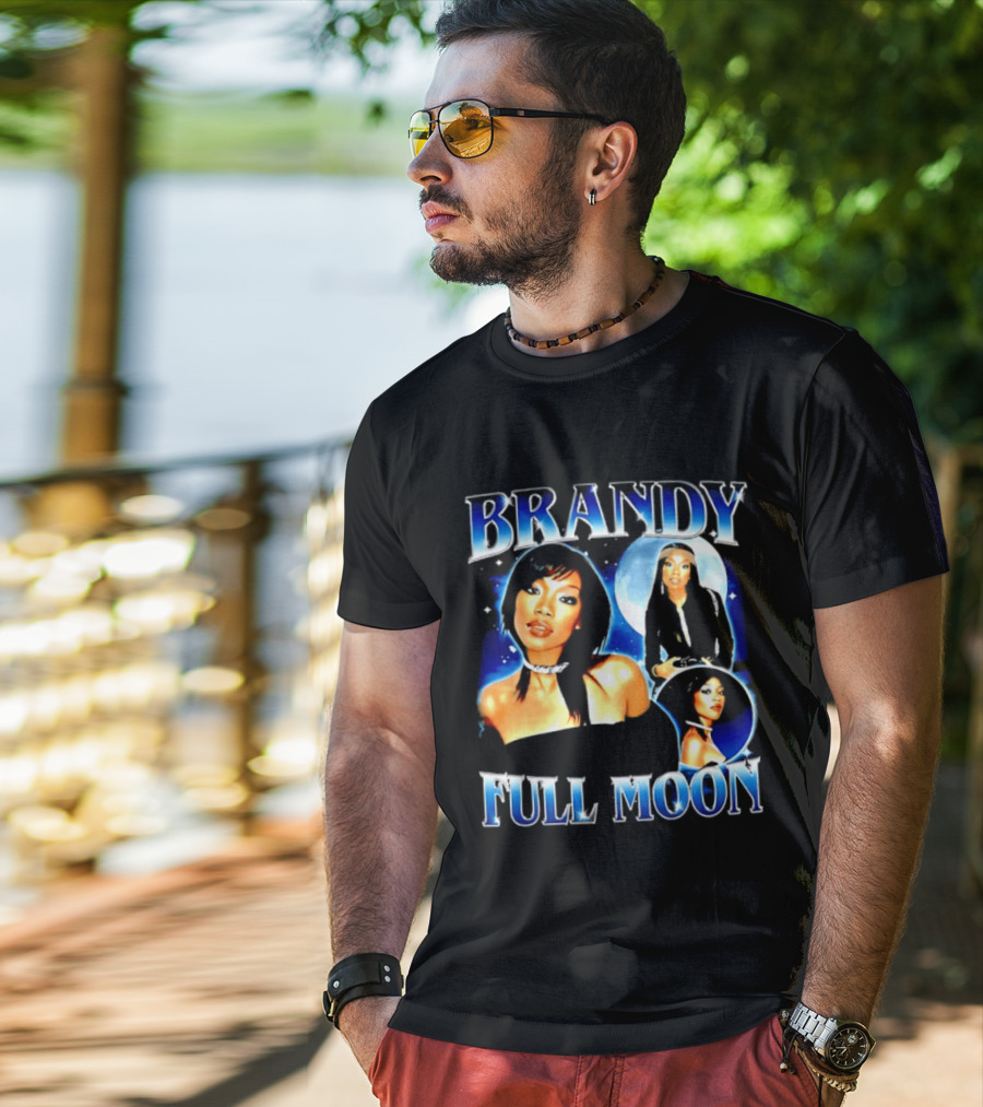 Brandy Full Moon Y2K R&B Music T-Shirt