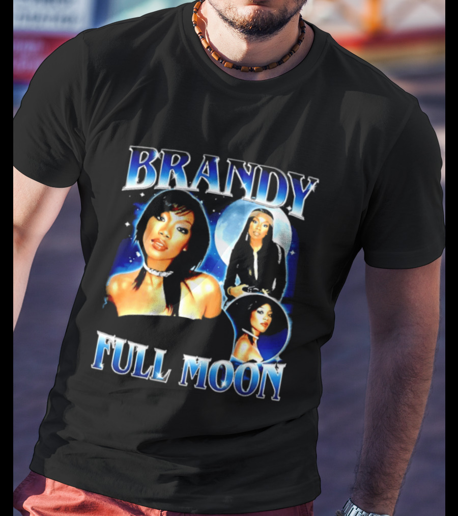 Brandy Full Moon Y2K R&B Music T-Shirt