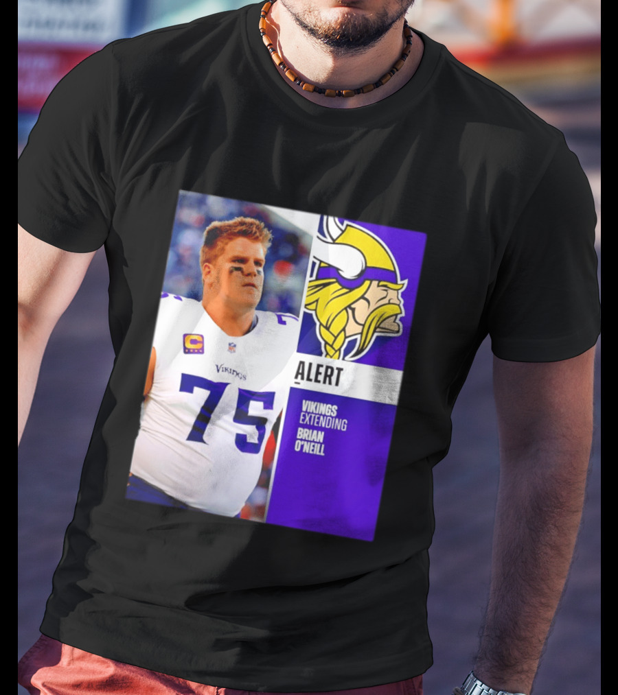 Alert Vikings Extending Brian O'Neill 75 T-Shirt
