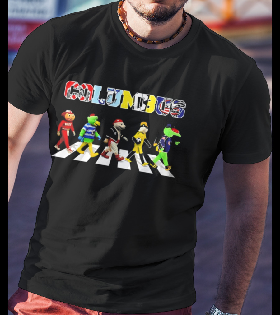 Columbus Mascots Abbey Road 2026 Sports Team Walk T-Shirt