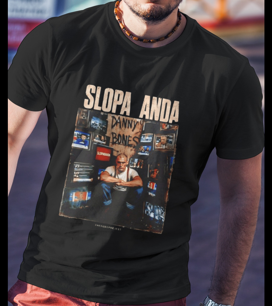 Danny Bones Slopaganda TV Screens Chaos T-Shirt