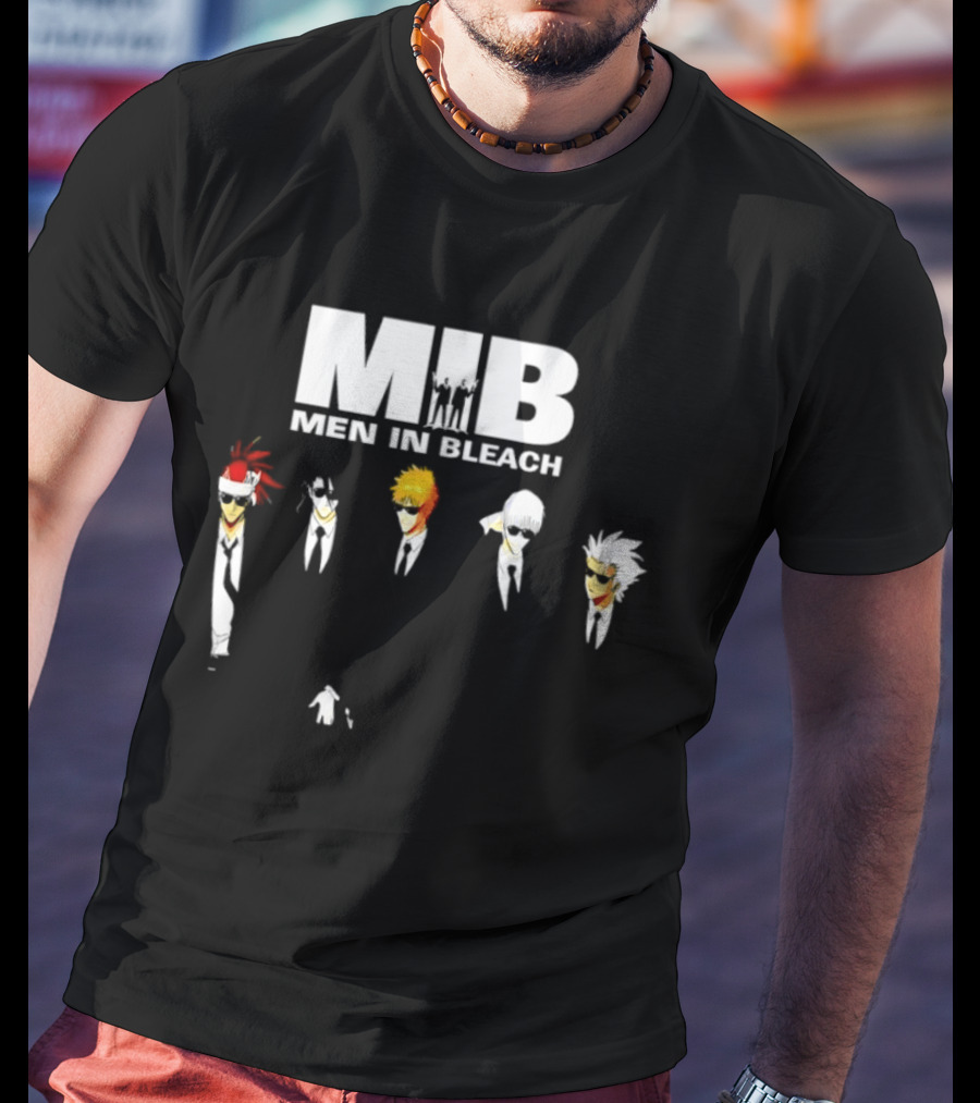 MIB Men In Bleach Crossover Men In Black International X Bleach Characters T-Shirt