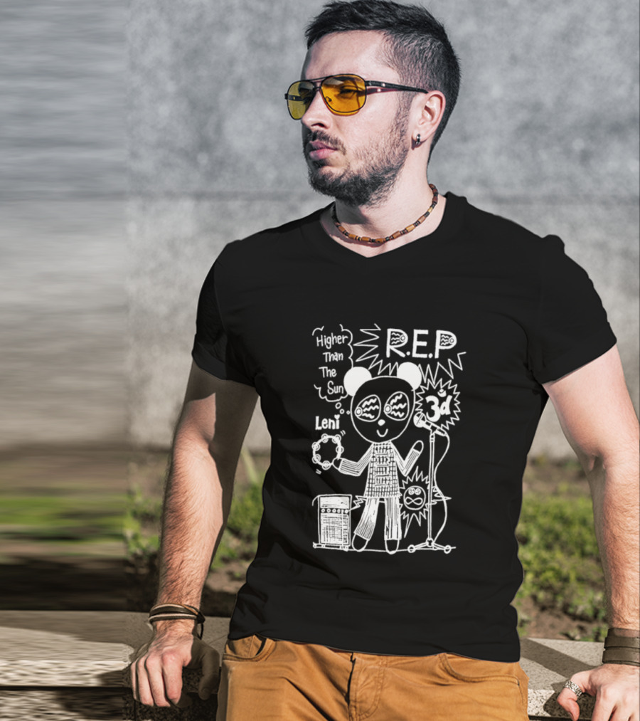 R.E.P Higher Than The Sun Bear With Drum And Microphone T-Shirt