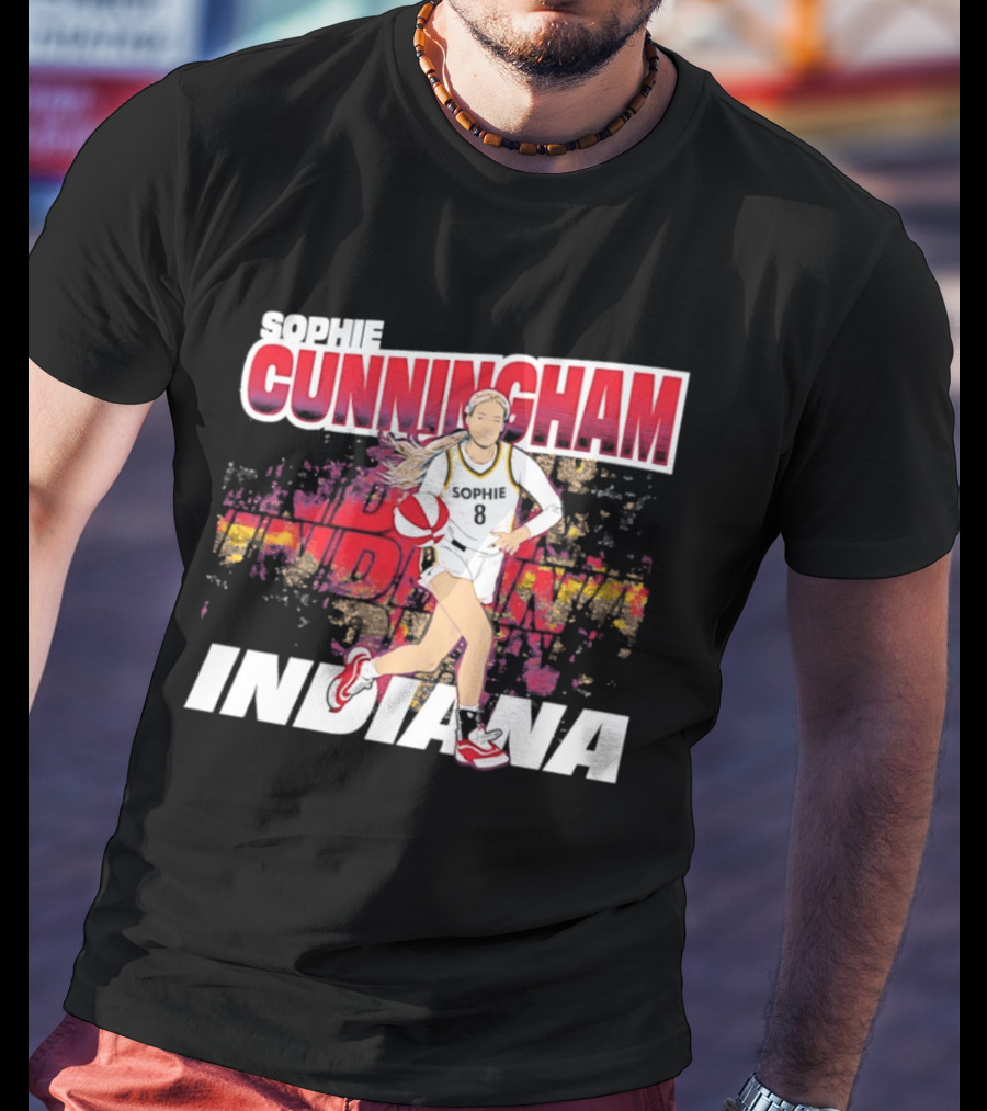 Sophie Cunningham Indiana Fever Basketball WNBA Athlete Action T-Shirt