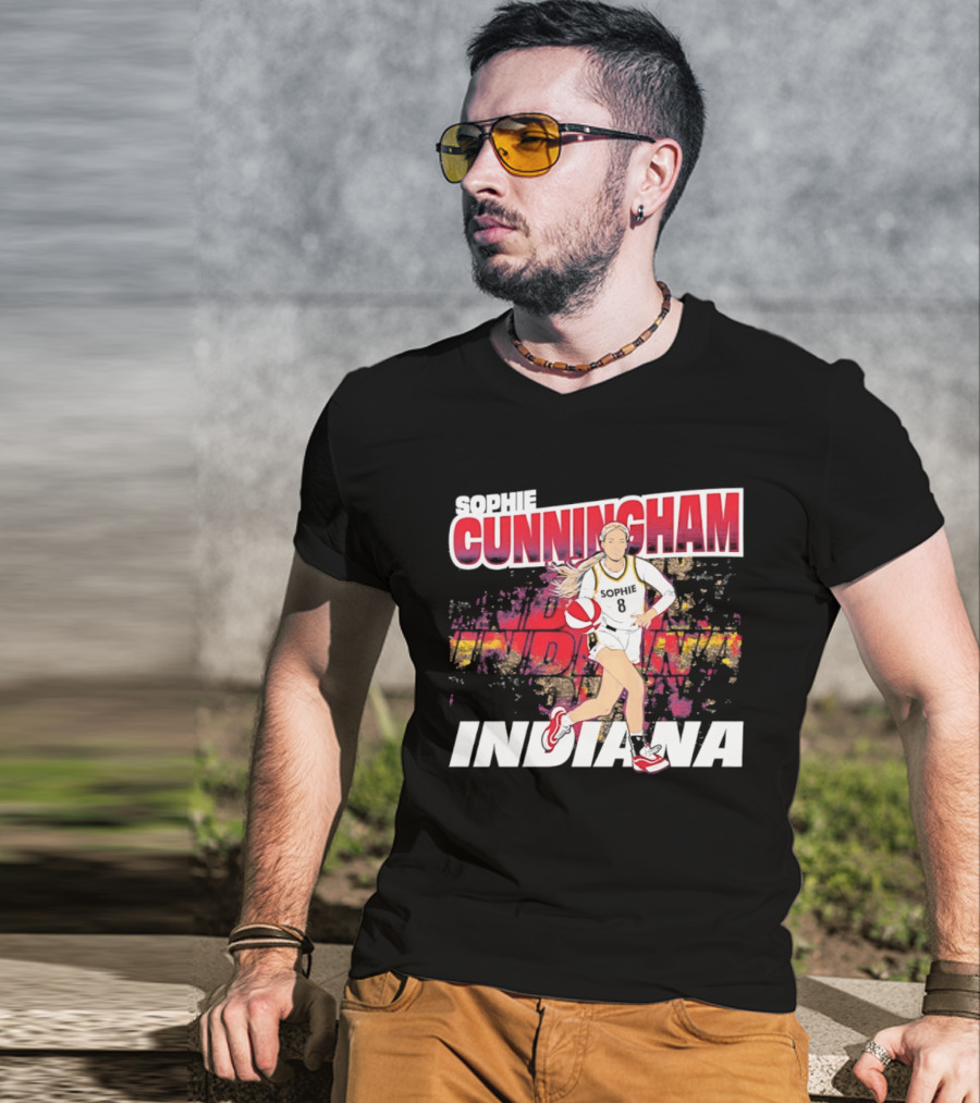 Sophie Cunningham Indiana Fever Basketball WNBA Athlete Action T-Shirt