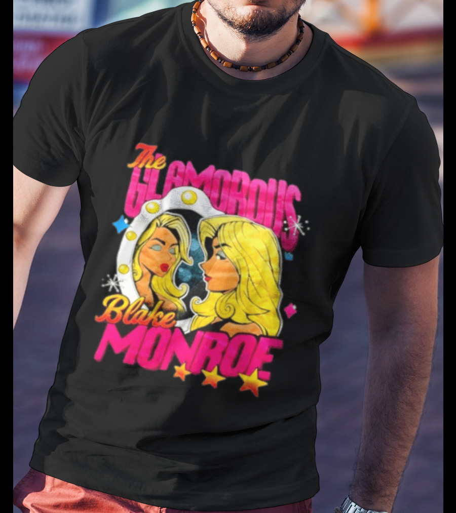 The Glamorous Blake Monroe WWE Wrestling Mirror Reflection Star Accents T-Shirt