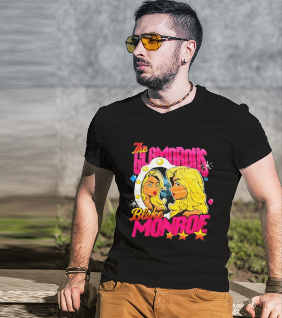 The Glamorous Blake Monroe WWE Wrestling Mirror Reflection Star Accents T-Shirt