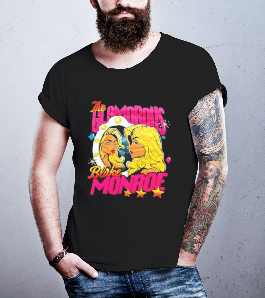 The Glamorous Blake Monroe WWE Wrestling Mirror Reflection Star Accents T-Shirt