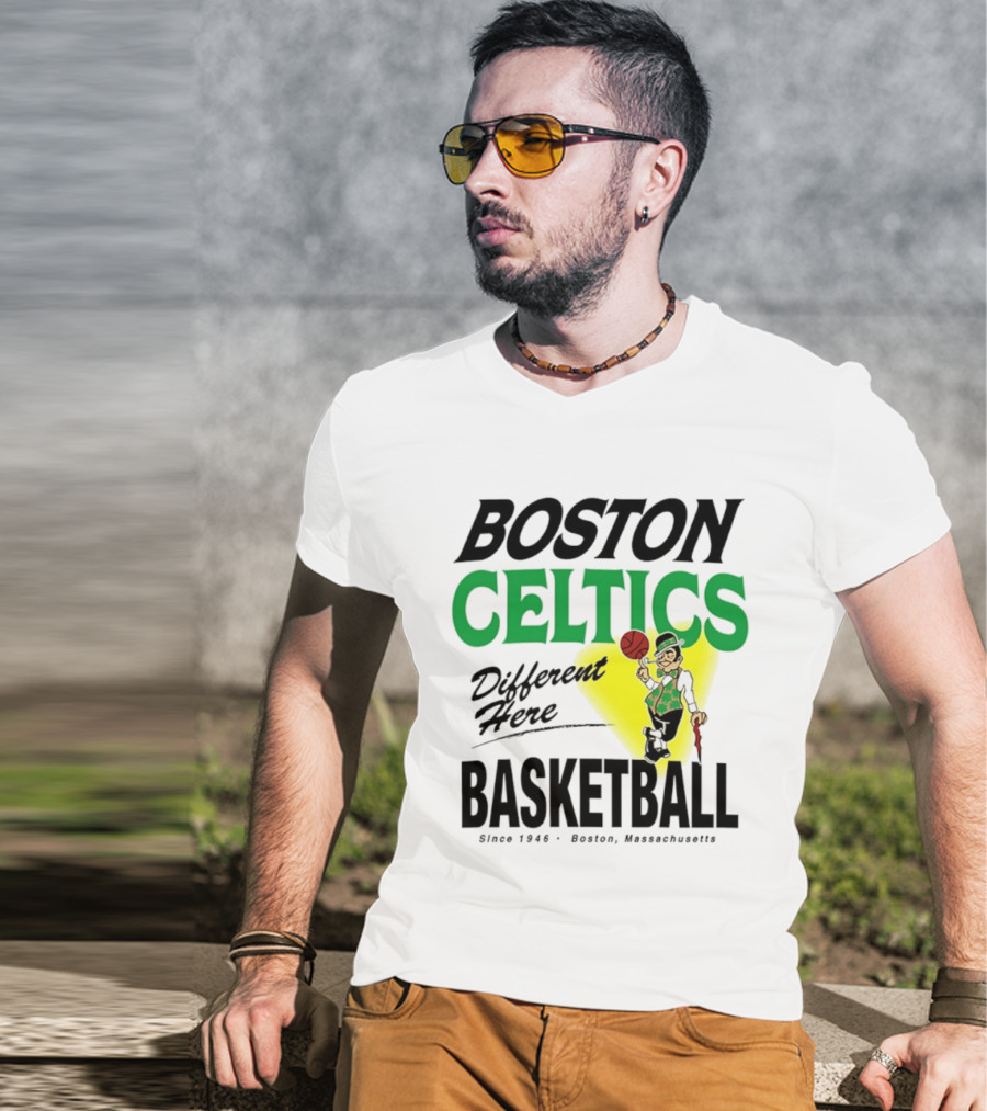 Boston Celtics Basketball Different Here Since 1946 Boston Massachusetts T-Shirt