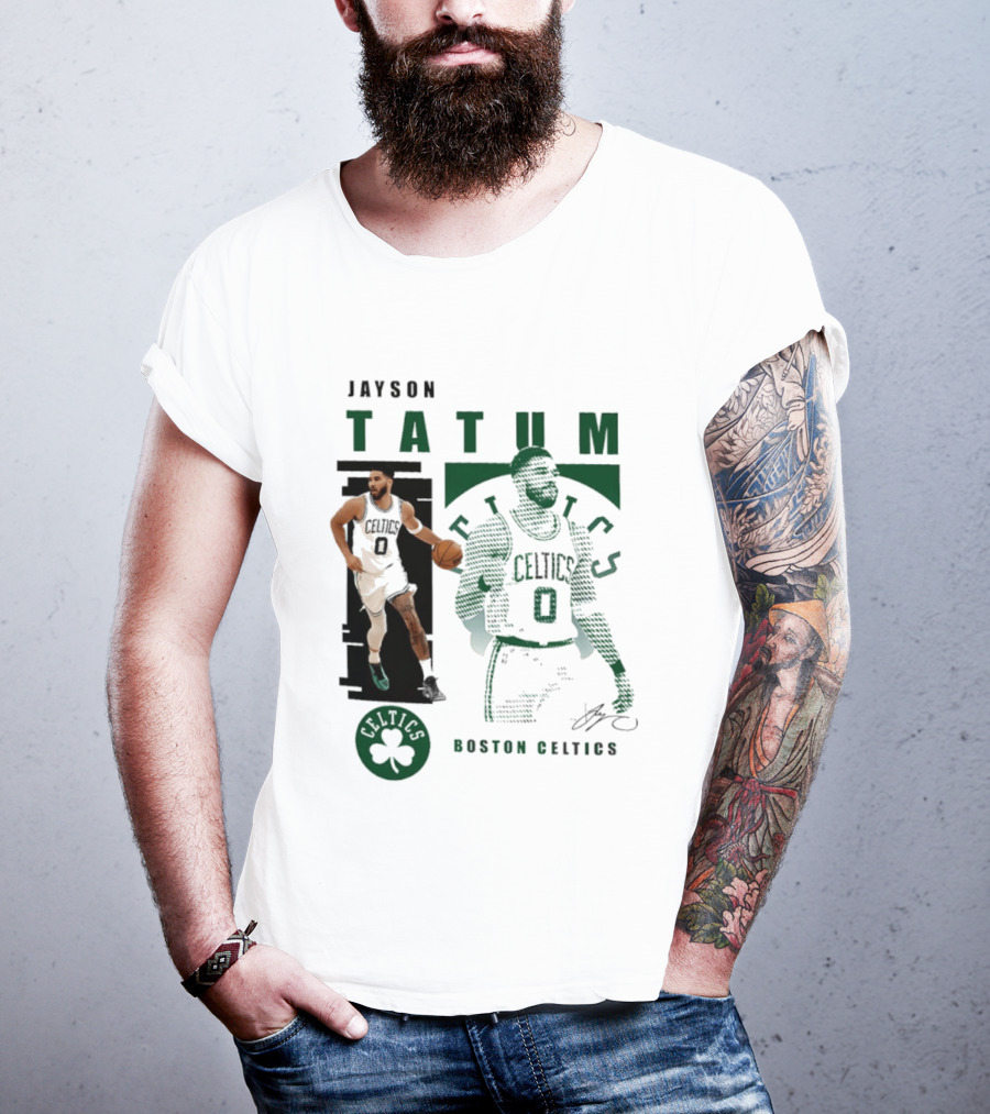 Boston Celtics Jayson Tatum Highlights Celtics Player 0 Signature T-Shirt