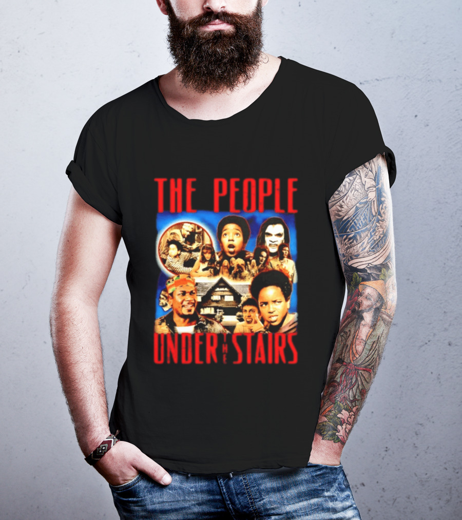 The People Under The Stairs Horror Movie Characters And Scenes Collage T-Shirt