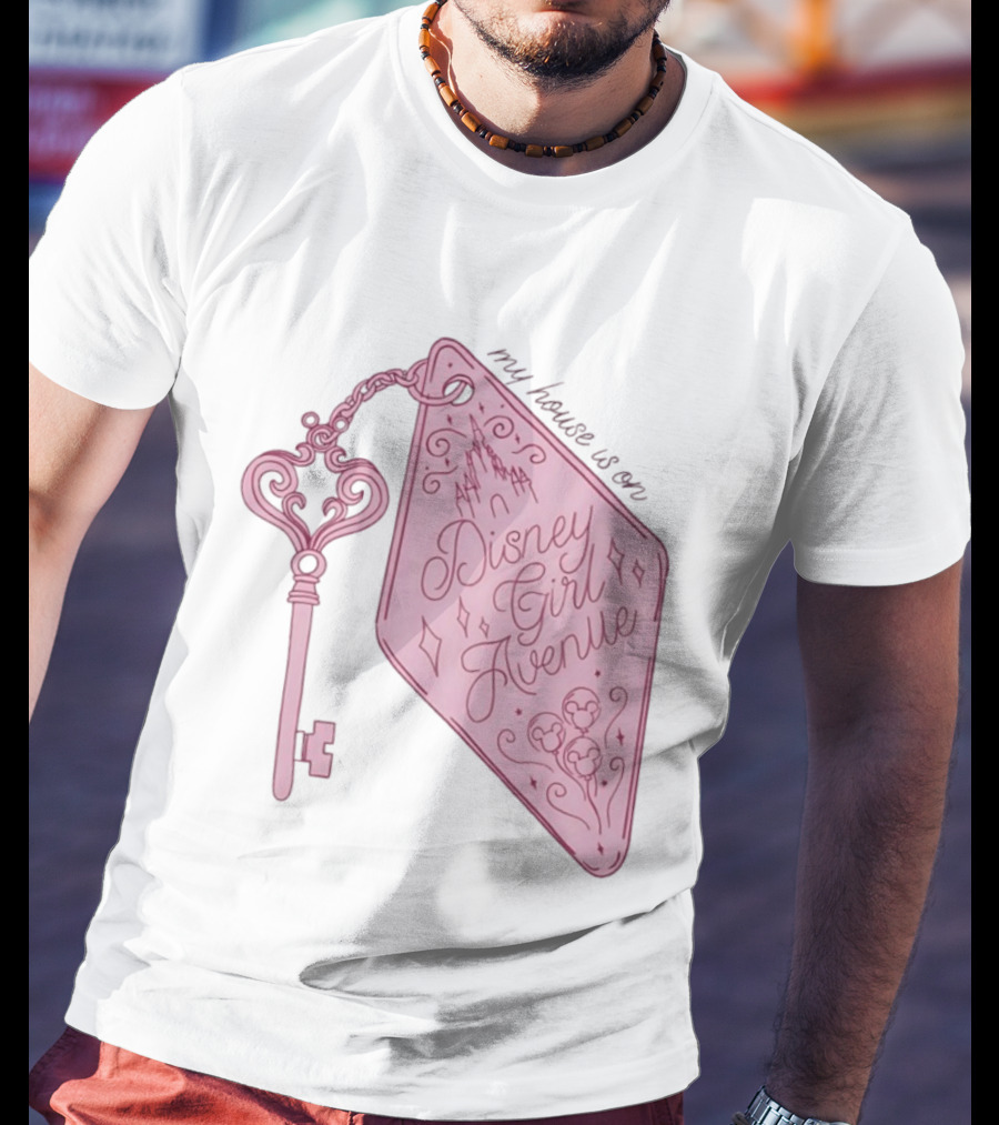 Disney Girl Avenue My House Is On Castle Key T-Shirt