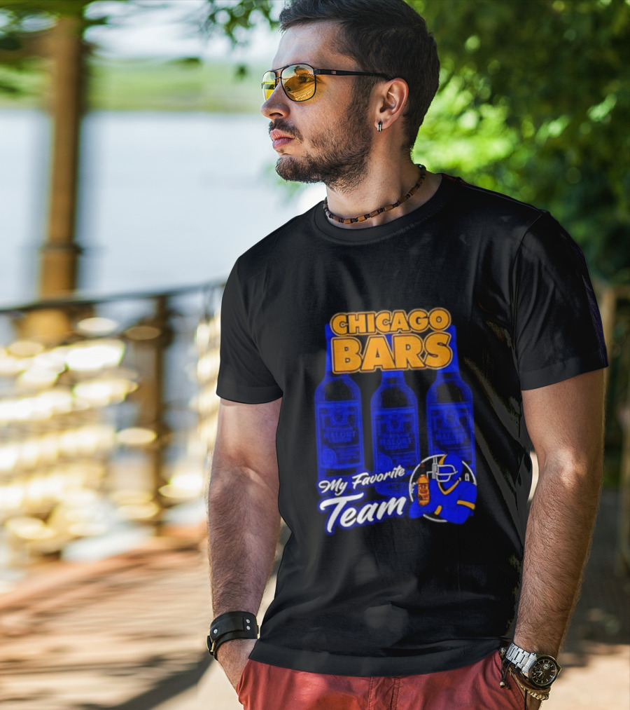Chicago Bars My Favorite Team Jeppson's Malort Liqueur T-Shirt