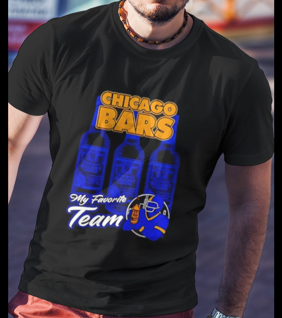 Chicago Bars My Favorite Team Jeppson's Malort Liqueur T-Shirt