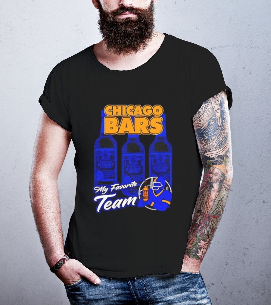 Chicago Bars My Favorite Team Jeppson's Malort Liqueur T-Shirt