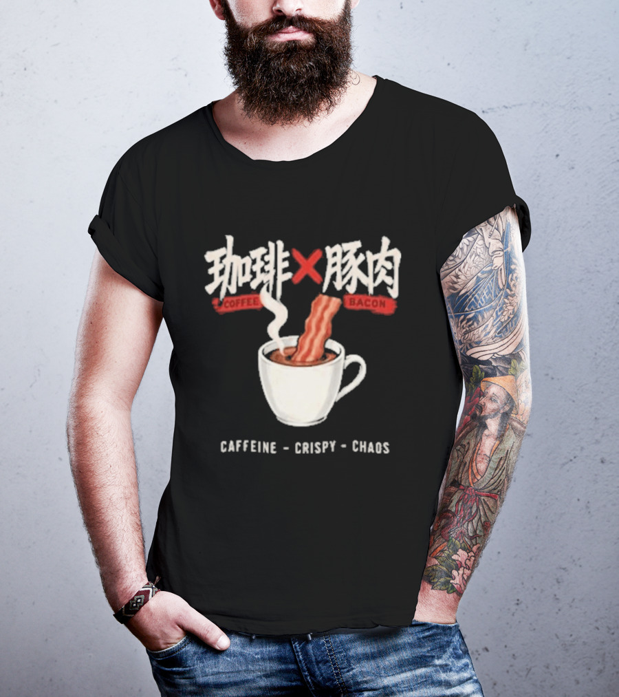Caffeine Crispy Chaos Coffee X Bacon T-Shirt