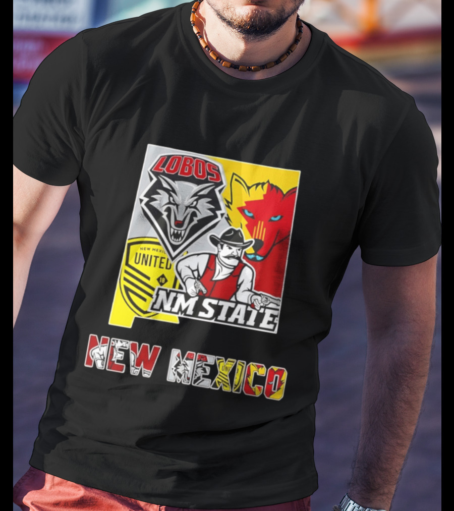Lobos NM State New Mexico United T-Shirt