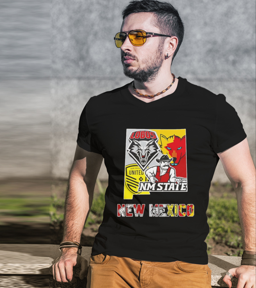 Lobos NM State New Mexico United T-Shirt