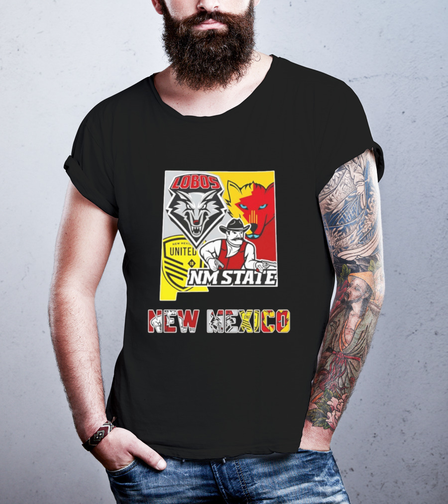 Lobos NM State New Mexico United T-Shirt