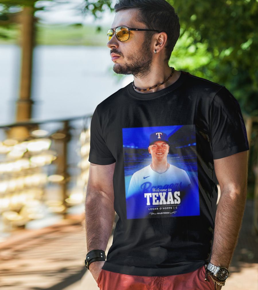 Logan O'Hoppe Welcome To Texas Rangers All For Texas T-Shirt