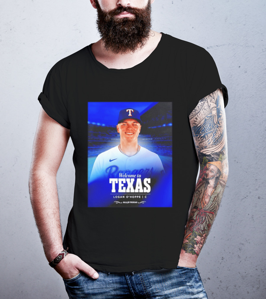 Logan O'Hoppe Welcome To Texas Rangers All For Texas T-Shirt