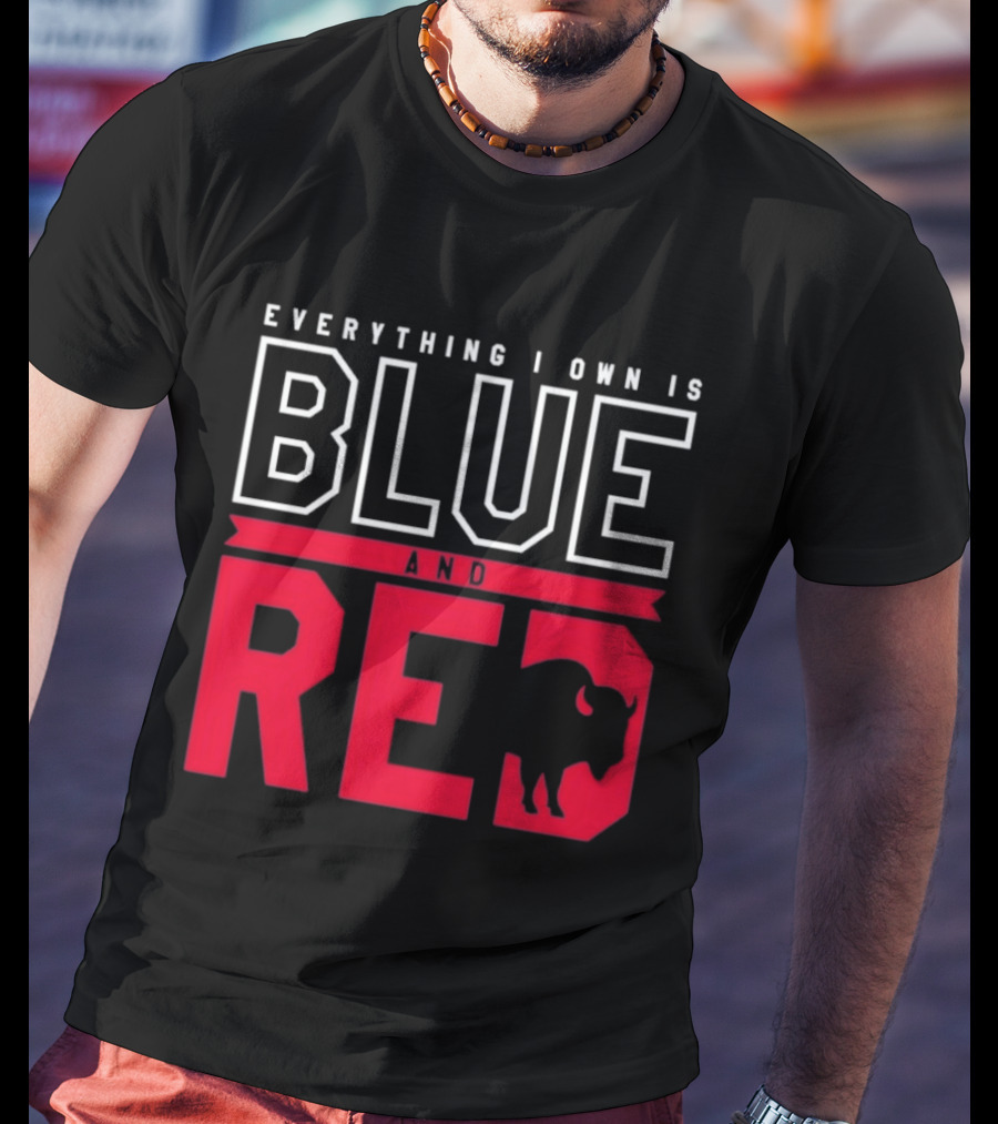 Everything I Own Is Blue And Red Buffalo Bills T-Shirt