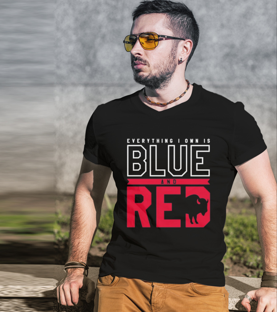 Everything I Own Is Blue And Red Buffalo Bills T-Shirt