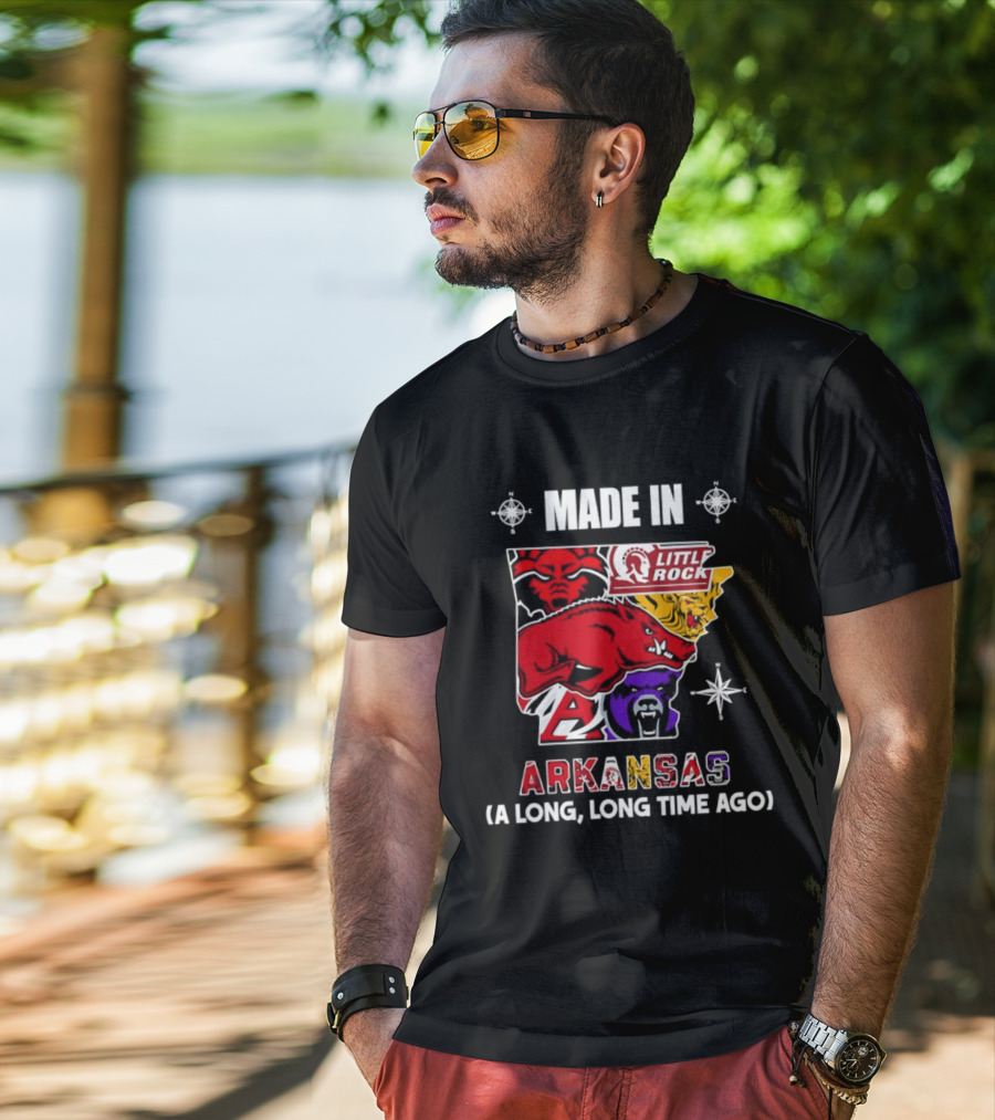 Made In Arkansas Little Rock Map A Long Long Time Ago T-Shirt