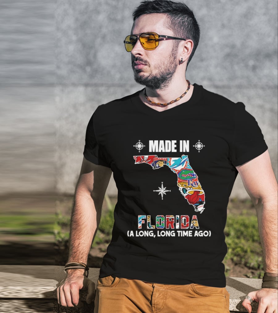 Made In Florida Map A Long Long Time Ago Florida Football Teams T-Shirt