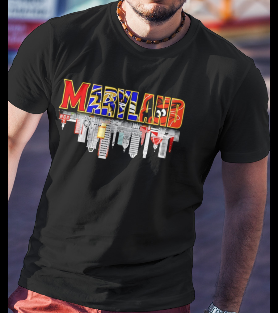 Maryland Sports Team City Skyline 2026 Urban Skyscraper Scene T-Shirt