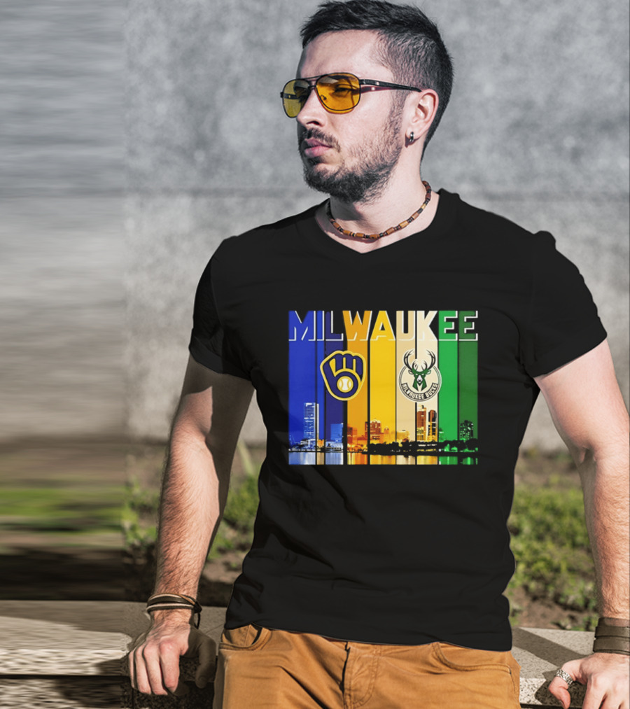 Milwaukee Brewers Bucks Skyline 2026 T-Shirt