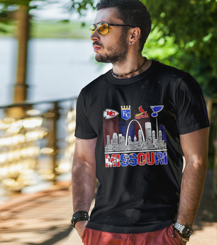 Missouri Skyline Kansas City Chiefs Royals Cardinals Blues T-Shirt