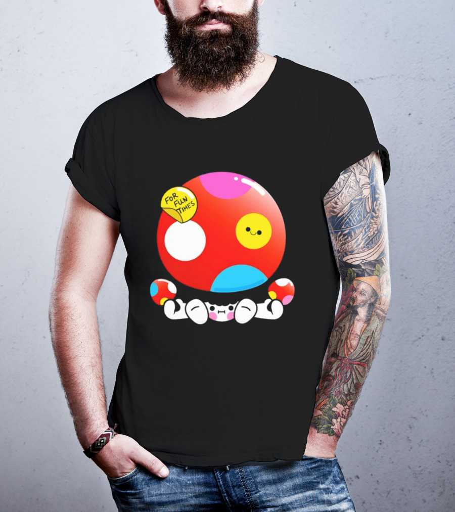 Mushroom Fun Times Bright Polka Dot T-Shirt