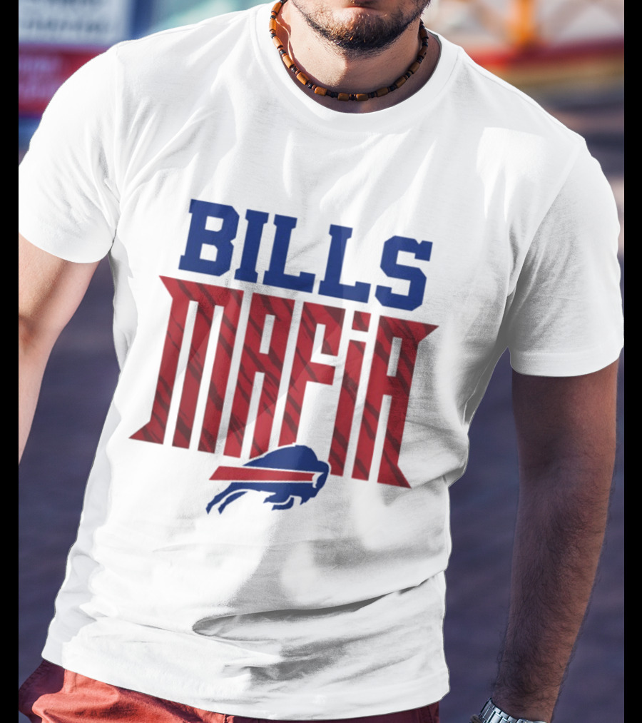 Buffalo Bills Mafia Red And Blue Team Spirit T-Shirt