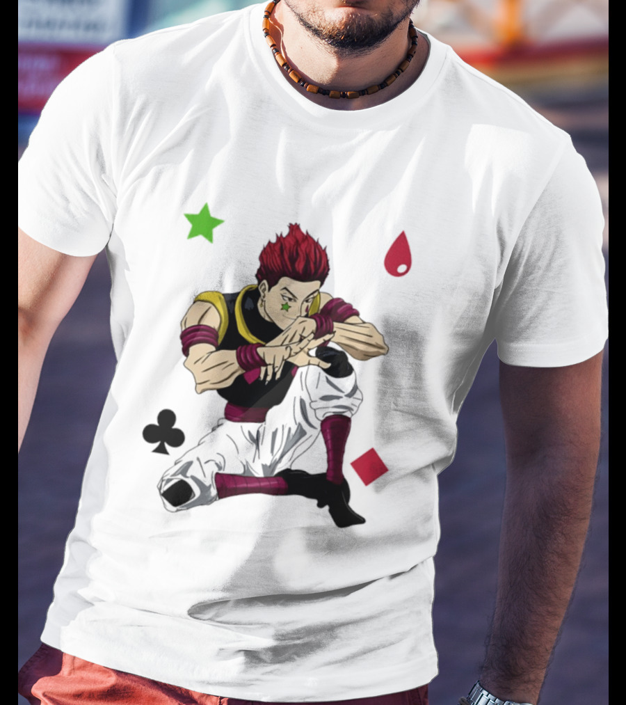Hisoka Morow Playing Card Suit Symbols Hunter X Hunter T-Shirt