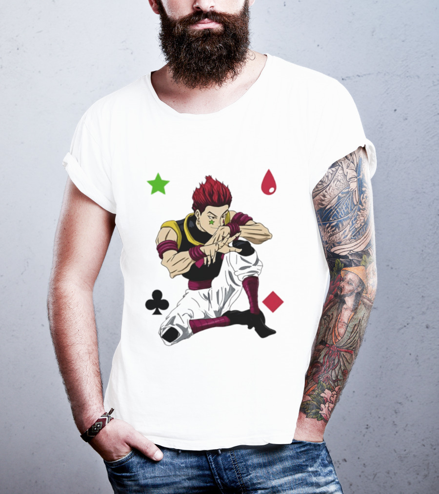 Hisoka Morow Playing Card Suit Symbols Hunter X Hunter T-Shirt