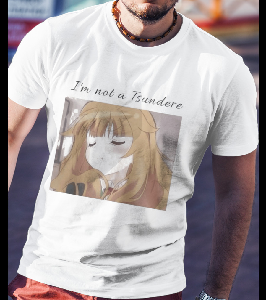 I'm Not A Tsundere Anime Expression Blonde Hair T-Shirt