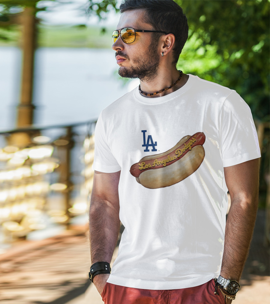 Los Angeles Dodgers Hot Dog MLB 2026 Season LA Team T-Shirt