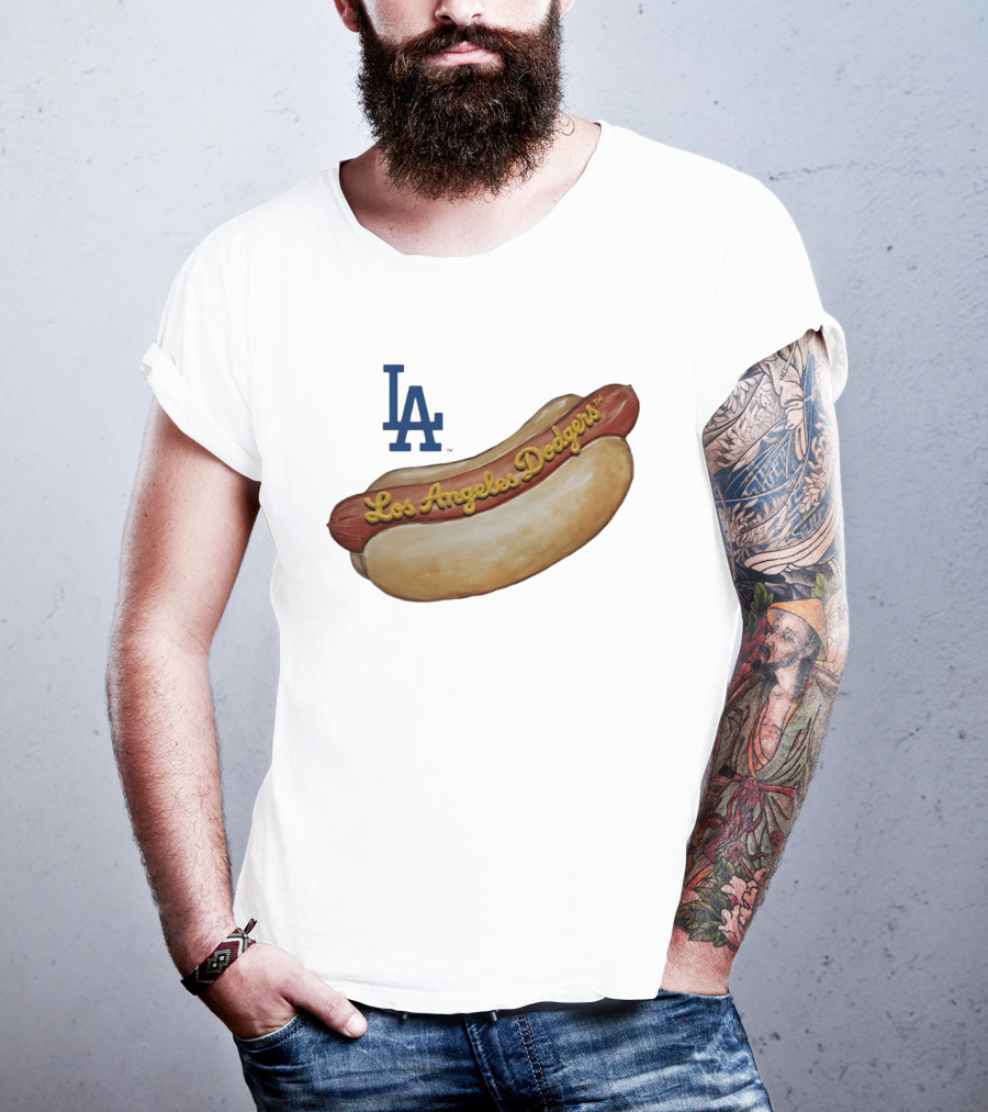 Los Angeles Dodgers Hot Dog MLB 2026 Season LA Team T-Shirt