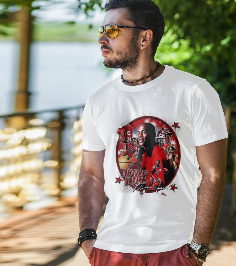 The Greatest Of All Time Michael Jordan Chicago Basketball Legend Trophy T-Shirt
