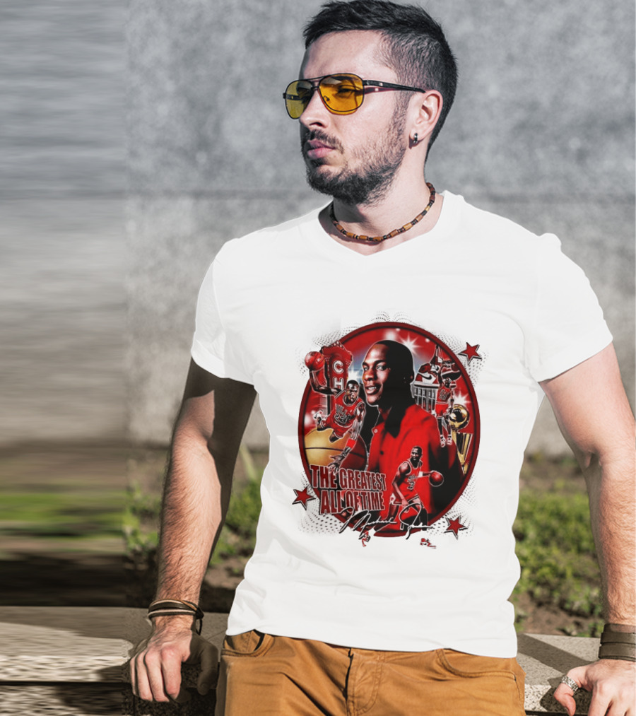 The Greatest Of All Time Michael Jordan Chicago Basketball Legend Trophy T-Shirt