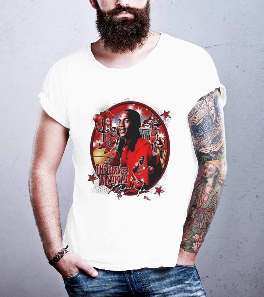 The Greatest Of All Time Michael Jordan Chicago Basketball Legend Trophy T-Shirt